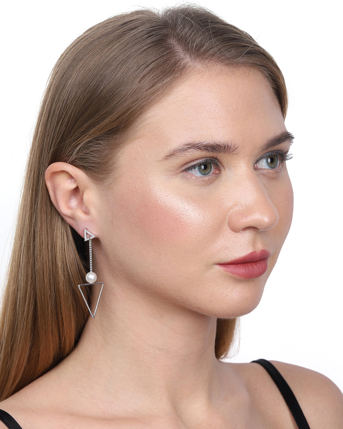 Gold-Polished With Cz Dangling Chain Hoop Earring - Wahe Jewels - Swadesiicart