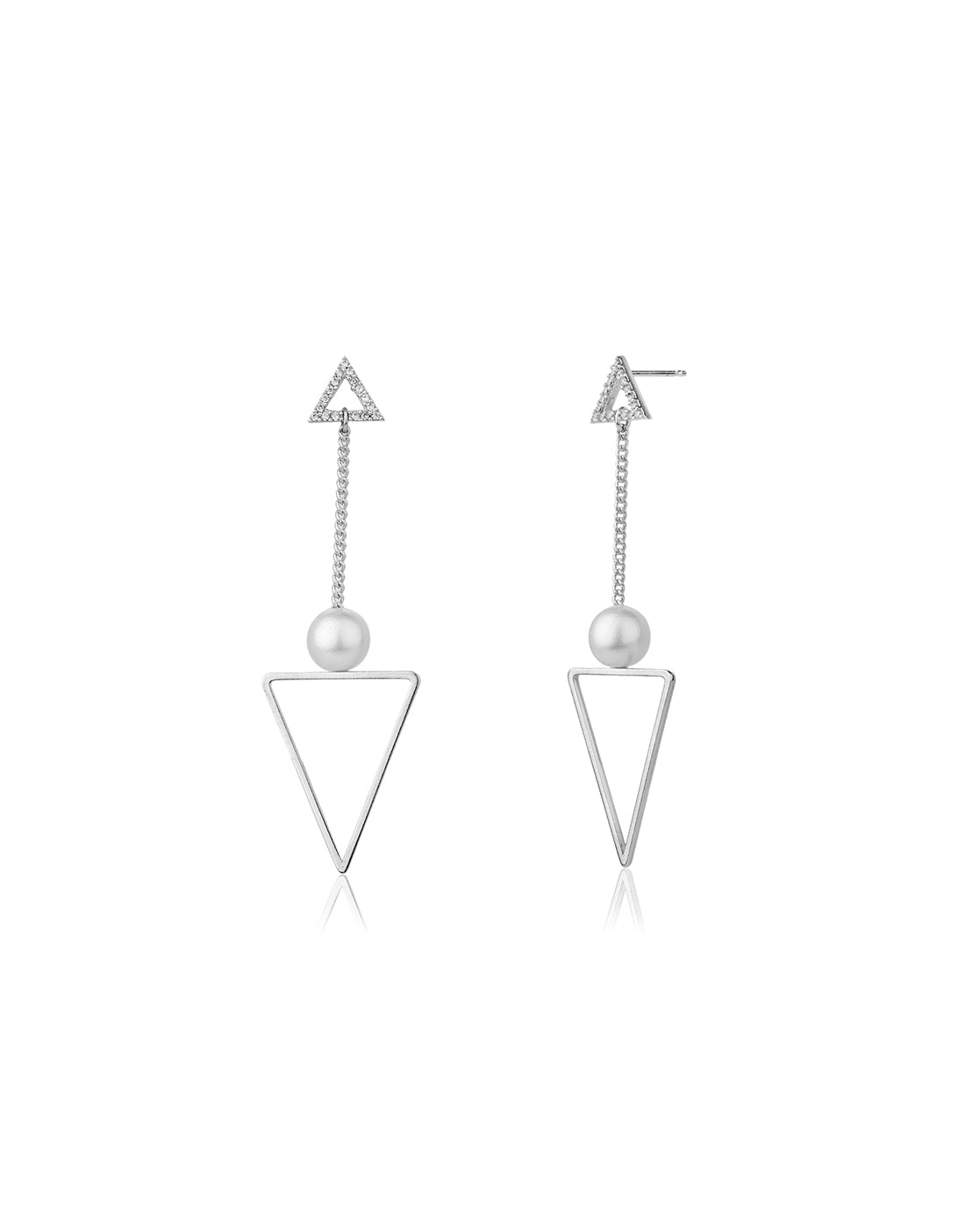 Gold-Polished With Cz Dangling Chain Hoop Earring - Wahe Jewels - Swadesiicart