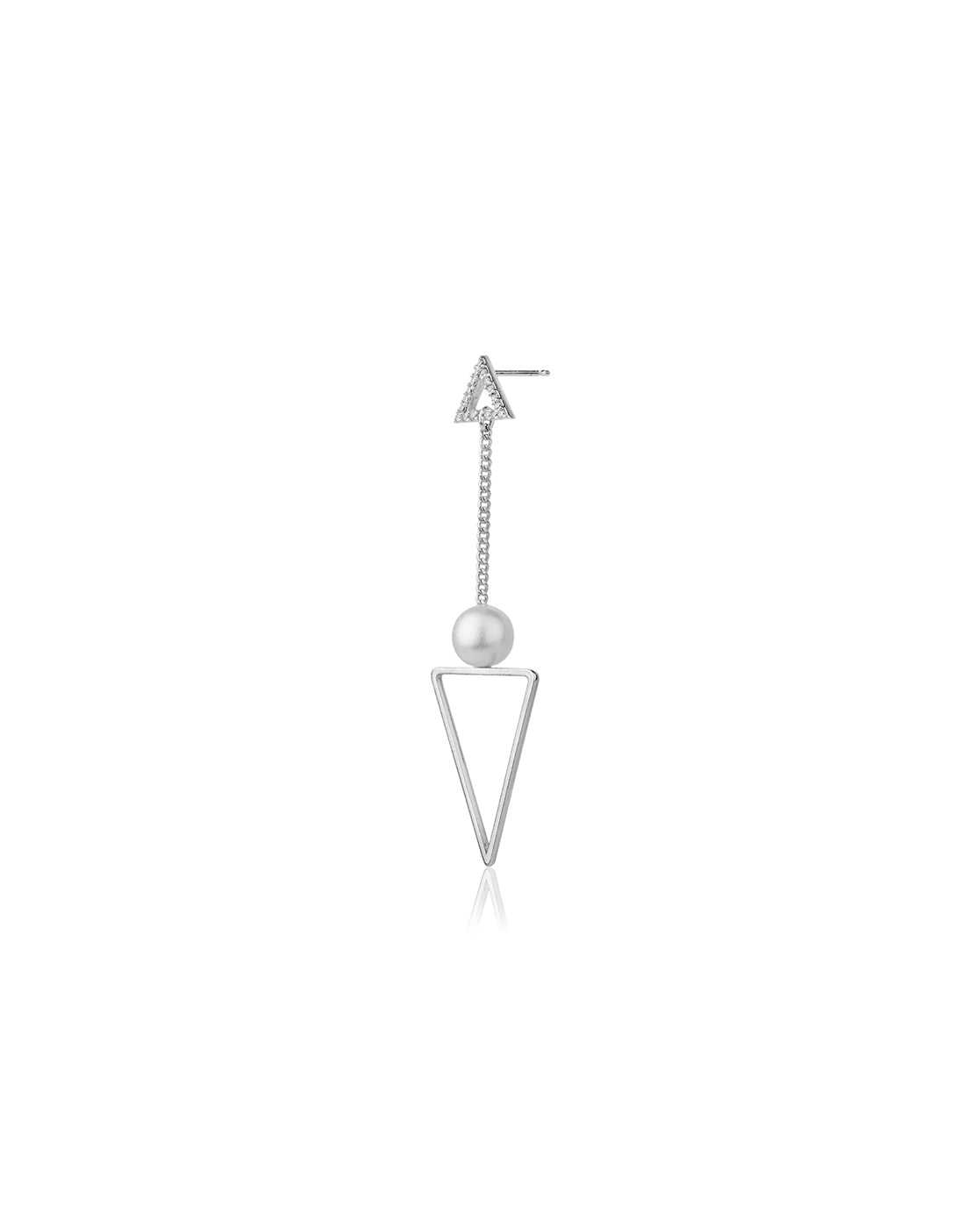 Gold-Polished With Cz Dangling Chain Hoop Earring - Wahe Jewels - Swadesiicart
