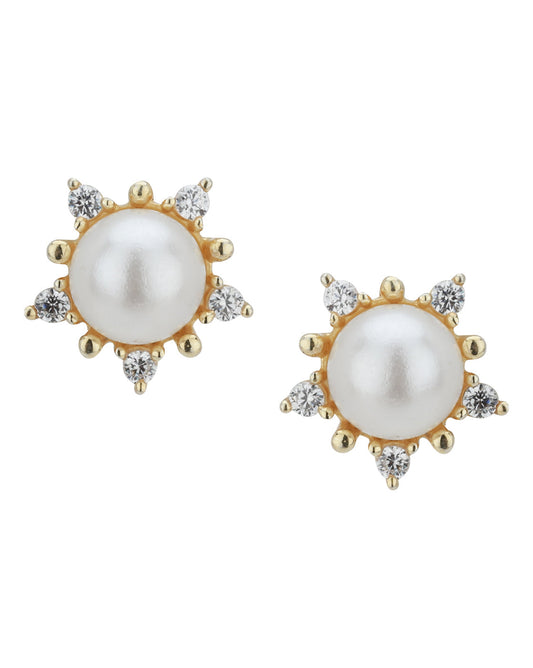 Gold-Polished & Quartz Stone Key Drop Earring For Women - Wahe Jewels - Swadesiicart