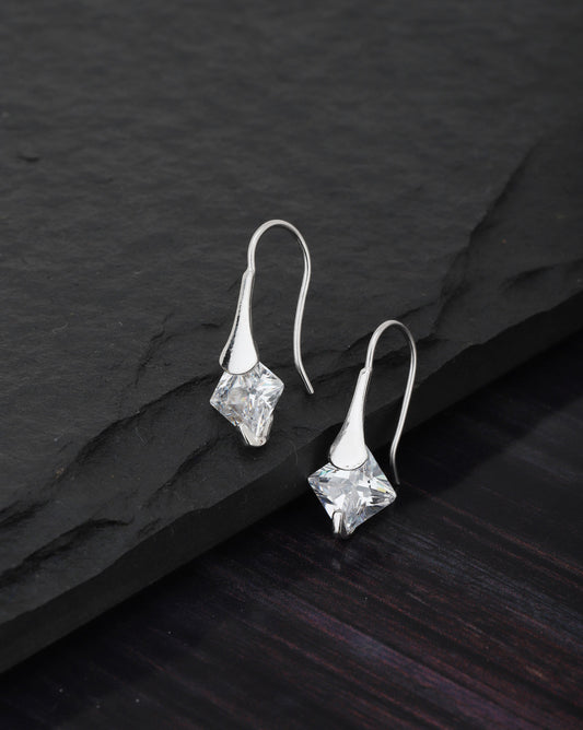 Oxidised Silver Plated Crescent Half Hoop Earring For Women - Wahe Jewels - Swadesiicart
