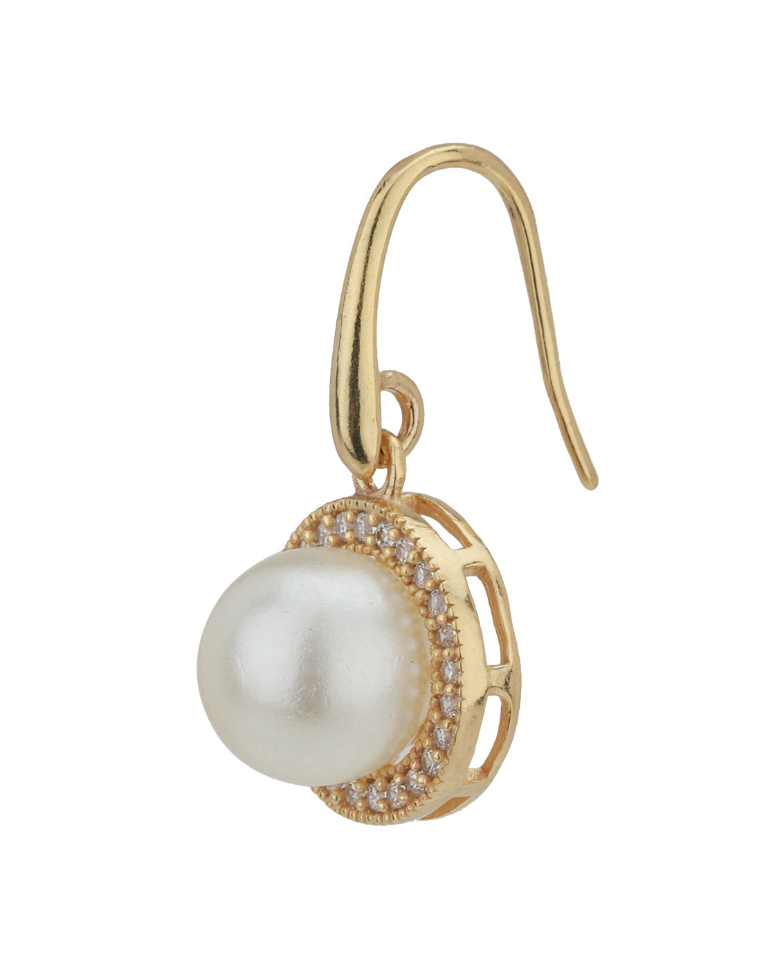 Gold-Polished Half Hoop Earring - Wahe Jewels - Swadesiicart