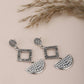 925 Sterling Silver Rhodium Plated Contemporary Stud Earring - Wahe Jewels - Swadesiicart