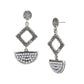 925 Sterling Silver Rhodium Plated Contemporary Stud Earring - Wahe Jewels - Swadesiicart