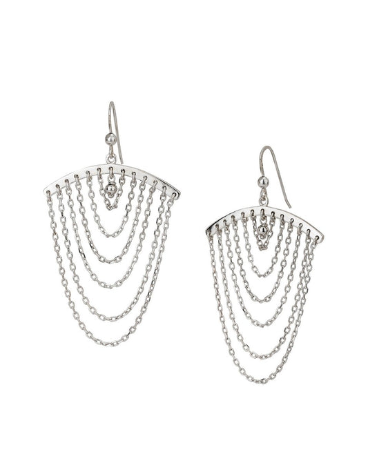 925 Sterling Silver Rhodium Plated Anchor Drop Earring For Women - Wahe Jewels - Swadesiicart