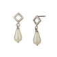 Rhodium Plated Cz Geometric Drop Earring For Women - Wahe Jewels - Swadesiicart