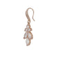 Rose Gold-Polished Cz Studded Contemporary Drop Earrings - Wahe Jewels - Swadesiicart