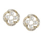Women'S Brass Off - White Gold-Polished Cz - Studded Handcrafted Beaded Contemporary Studs - Wahe Jewels - Swadesiicart