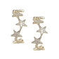 Women'S Brass Gold-Polished Cz - Studded Handcrafted Crescent Shaped Half Hoops - Wahe Jewels - Swadesiicart