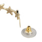 Women'S Brass Gold-Polished Cz - Studded Handcrafted Crescent Shaped Half Hoops - Wahe Jewels - Swadesiicart