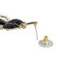 Women'S Brass Black Gold-Polished Handcrafted Contemporary Drop Earrings - Wahe Jewels - Swadesiicart