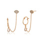 Gold-Polished With Enamel Square Drop Earring For Women - Wahe Jewels - Swadesiicart