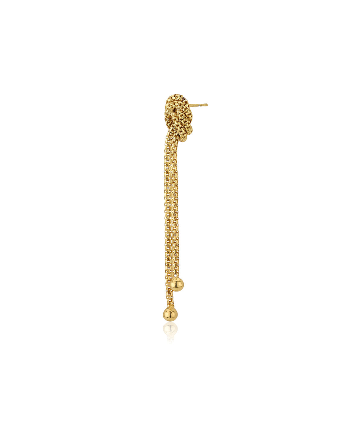 Gold-Polished With Cz Floral Drop Earring For Women - Wahe Jewels - Swadesiicart