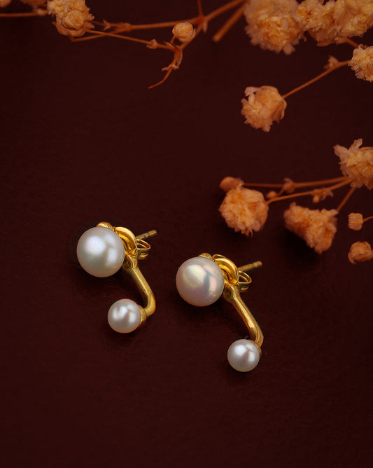 Gold-Polished Maroon Stone Circular Stud Earring For Women - Wahe Jewels - Swadesiicart