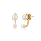 Gold-Polished Maroon Stone Circular Stud Earring For Women - Wahe Jewels - Swadesiicart