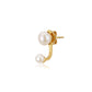 Gold-Polished Maroon Stone Circular Stud Earring For Women - Wahe Jewels - Swadesiicart