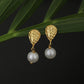 Premium Jewellery - Silver Toned Cz Studded Rhodium - Plated Teardrop Shaped Handcrafted Studs Earrings - Wahe Jewels - Swadesiicart
