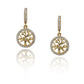 Gold-Polished With Cz Oval Drop Earring For Women - Wahe Jewels - Swadesiicart