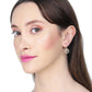 Gold-Polished With Cz Oval Drop Earring For Women - Wahe Jewels - Swadesiicart