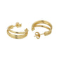 Women'S Gold Western Brass Na Post And Back Gold-Polished Single Gold - Toned Contemporary Half Hoop Earrings - Wahe Jewels - Swadesiicart