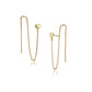 Women'S Gold Western Brass Na Post And Back Gold-Polished Single Heart Shaped Drop Earrings - Wahe Jewels - Swadesiicart