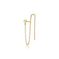 Women'S Gold Western Brass Na Post And Back Gold-Polished Single Heart Shaped Drop Earrings - Wahe Jewels - Swadesiicart