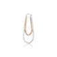 Women'S Silver Western Brass Na Fish Hook Ear Wire Rhodium - Plated Single Oval Hoop Earrings - Wahe Jewels - Swadesiicart