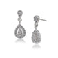 Women'S Silver Western Brass Cubic Zirconia Post And Back Rhodium - Plated Single Teardrop Shaped Drop Earrings - Wahe Jewels - Swadesiicart