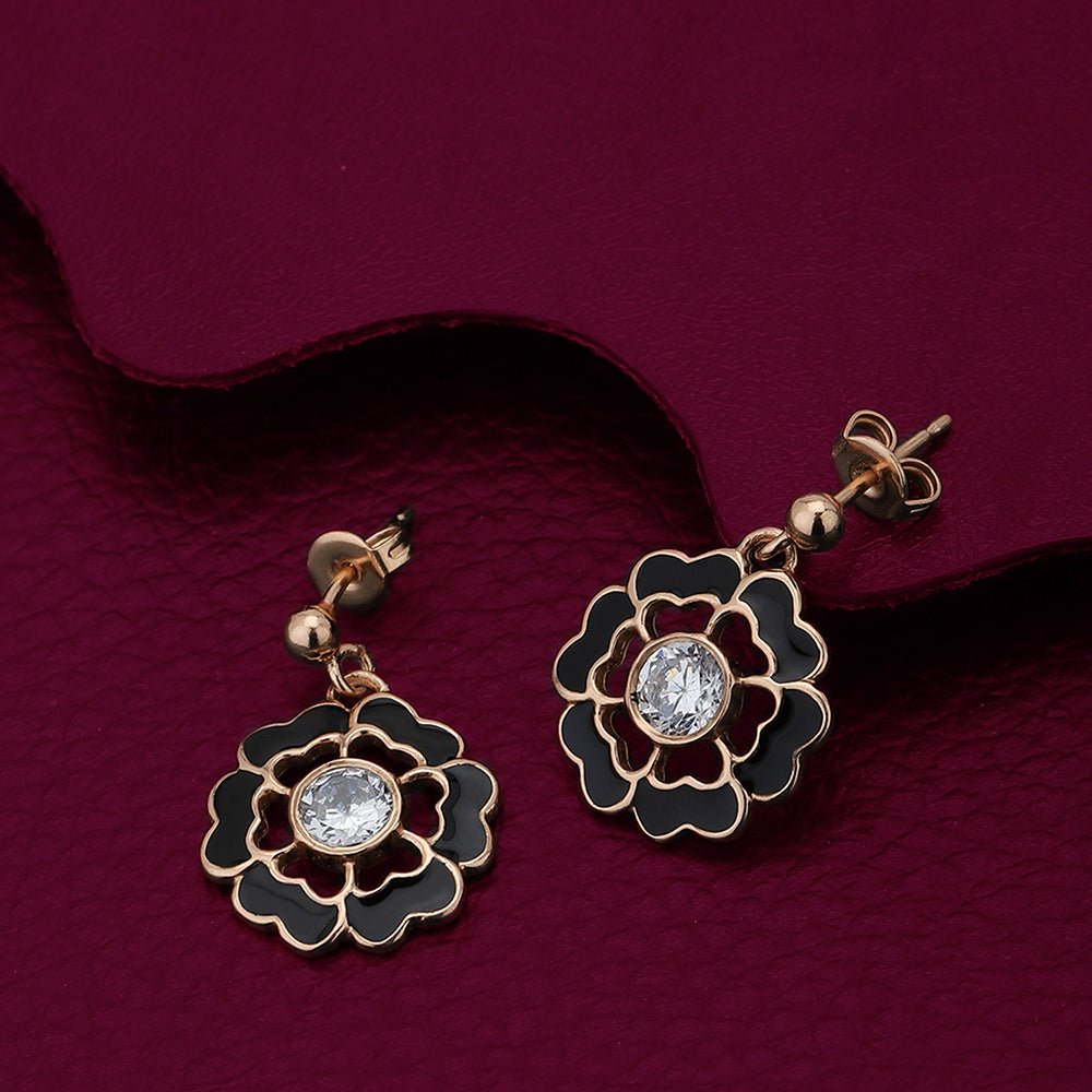925 Sterling Silver Gold-Polished Cz With Star Stud Earring For Women - Wahe Jewels - Swadesiicart