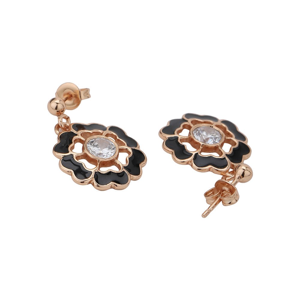 925 Sterling Silver Gold-Polished Cz With Star Stud Earring For Women - Wahe Jewels - Swadesiicart