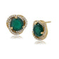 Women'S Gold Western Brass Cubic Zirconia Post And Back Gold-Polished Single Gold-Polished Contemporary Studs Earrings - Wahe Jewels - Swadesiicart
