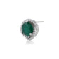 Women'S Silver Western Brass Cubic Zirconia Post And Back Rhodium - Plated Single Contemporary Rhodium - Plated Studs - Wahe Jewels - Swadesiicart