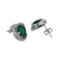 Women'S Silver Western Brass Cubic Zirconia Post And Back Rhodium - Plated Single Contemporary Rhodium - Plated Studs - Wahe Jewels - Swadesiicart