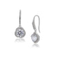 Women'S Silver Western Brass Cubic Zirconia Fish Hook Ear Wire Rhodium - Plated Single Contemporary Drop Earrings - Wahe Jewels - Swadesiicart