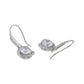 Women'S Silver Western Brass Cubic Zirconia Fish Hook Ear Wire Rhodium - Plated Single Contemporary Drop Earrings - Wahe Jewels - Swadesiicart