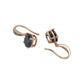 Women'S Rose Gold Western Brass Cubic Zirconia Fish Hook Ear Wire Rose Gold-Polished Single Circular Drop Earrings - Wahe Jewels - Swadesiicart