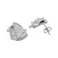 Women'S Silver Western Brass Cubic Zirconia Post And Back Rhodium - Plated Single Triangular Studs Earrings - Wahe Jewels - Swadesiicart
