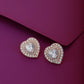 Gold-Polished With Cz Floral Stud Earring For Women - Wahe Jewels - Swadesiicart