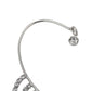Women'S Silver Western Brass Cubic Zirconia Na Rhodium - Plated Single Rhodium Plated Cz Studded Ear Cuff Earring - Wahe Jewels - Swadesiicart