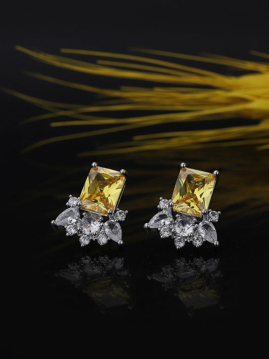 Gold-Polished Floral Stud Earring For Women - Wahe Jewels - Swadesiicart