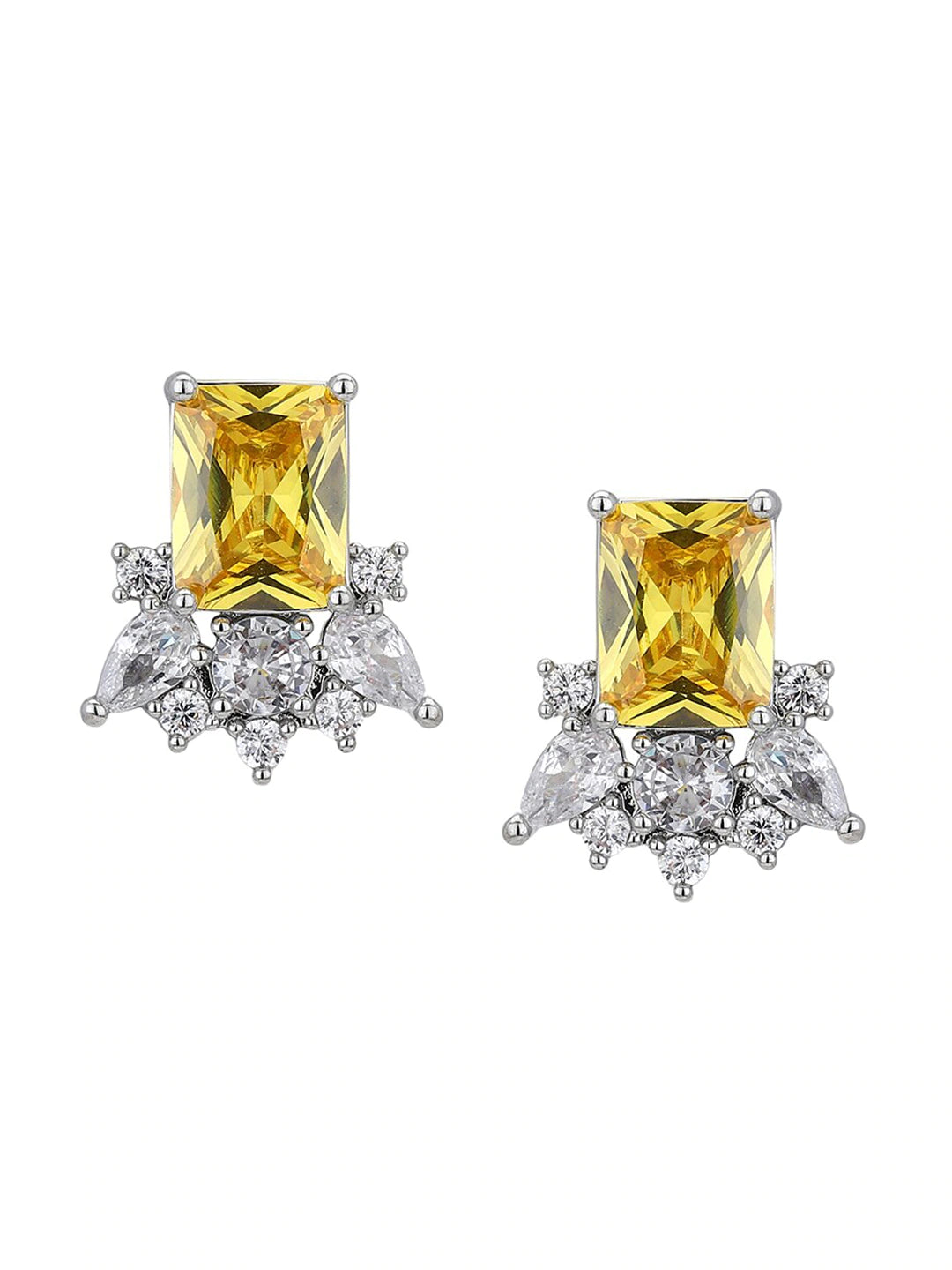 Gold-Polished Floral Stud Earring For Women - Wahe Jewels - Swadesiicart