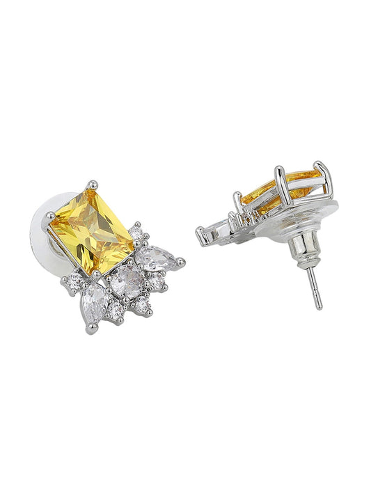 Gold-Polished Floral Stud Earring For Women - Wahe Jewels - Swadesiicart