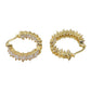 Gold-Polished With Cz Stylish Half Hoop Earring For Women - Wahe Jewels - Swadesiicart