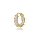 Gold-Polished With Cz Stylish Half Hoop Earring For Women - Wahe Jewels - Swadesiicart