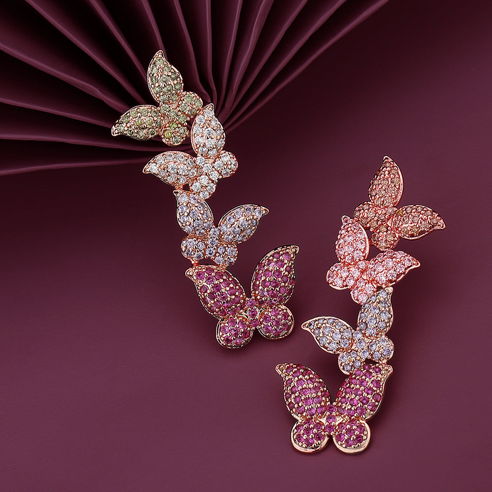 Gold-Polished Cz Drop Earring For Women - Wahe Jewels - Swadesiicart