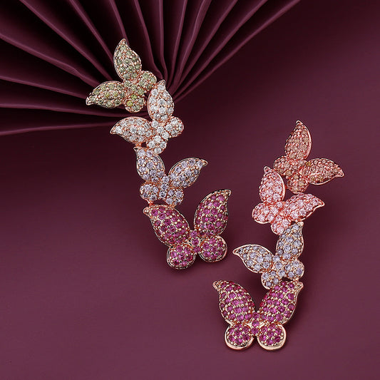 Gold-Polished Cz Drop Earring For Women - Wahe Jewels - Swadesiicart