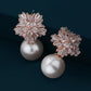 Gold-Polished Drop Earrings With Dangling Cz - Wahe Jewels - Swadesiicart