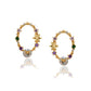 Gold-Polished Cz Studded Oval Shaped Stud Earrings - Wahe Jewels - Swadesiicart