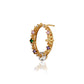 Gold-Polished Cz Studded Oval Shaped Stud Earrings - Wahe Jewels - Swadesiicart