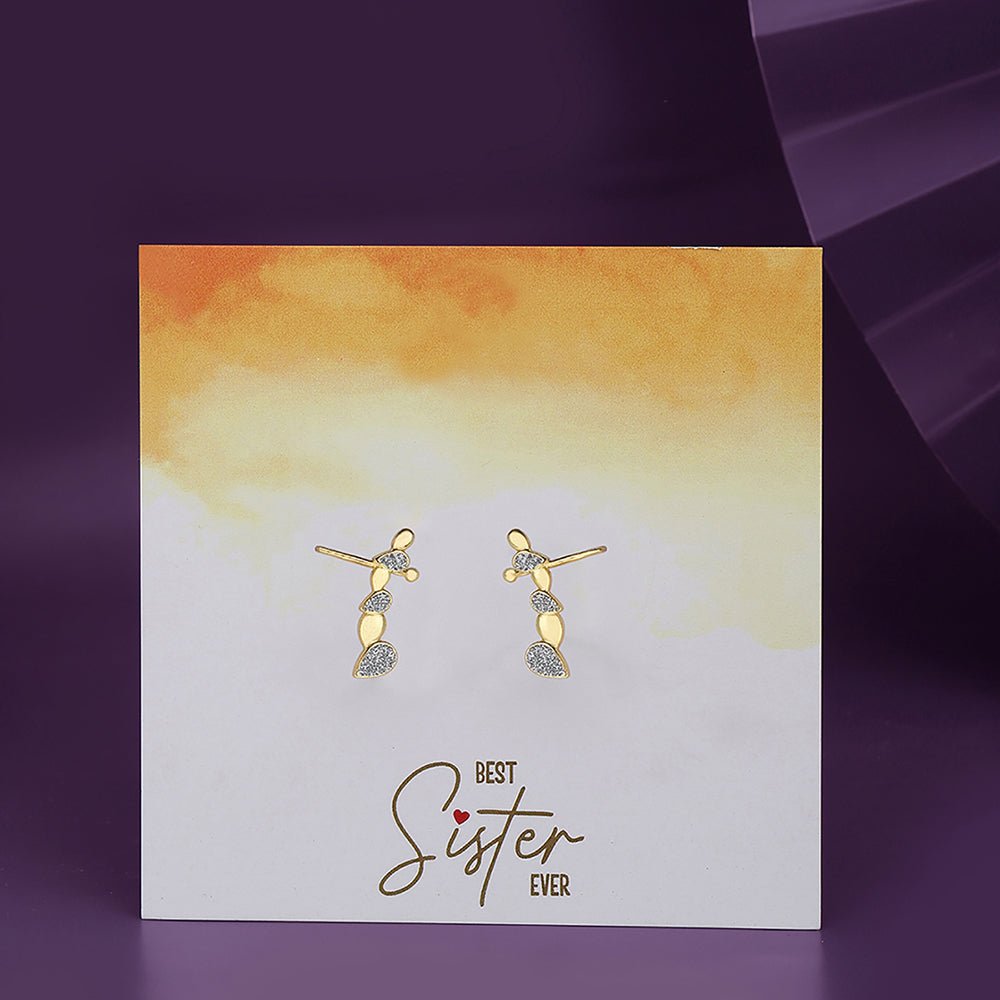 925 Sterling Silver Gold-Polished Circular Hoop Earring - Wahe Jewels - Swadesiicart